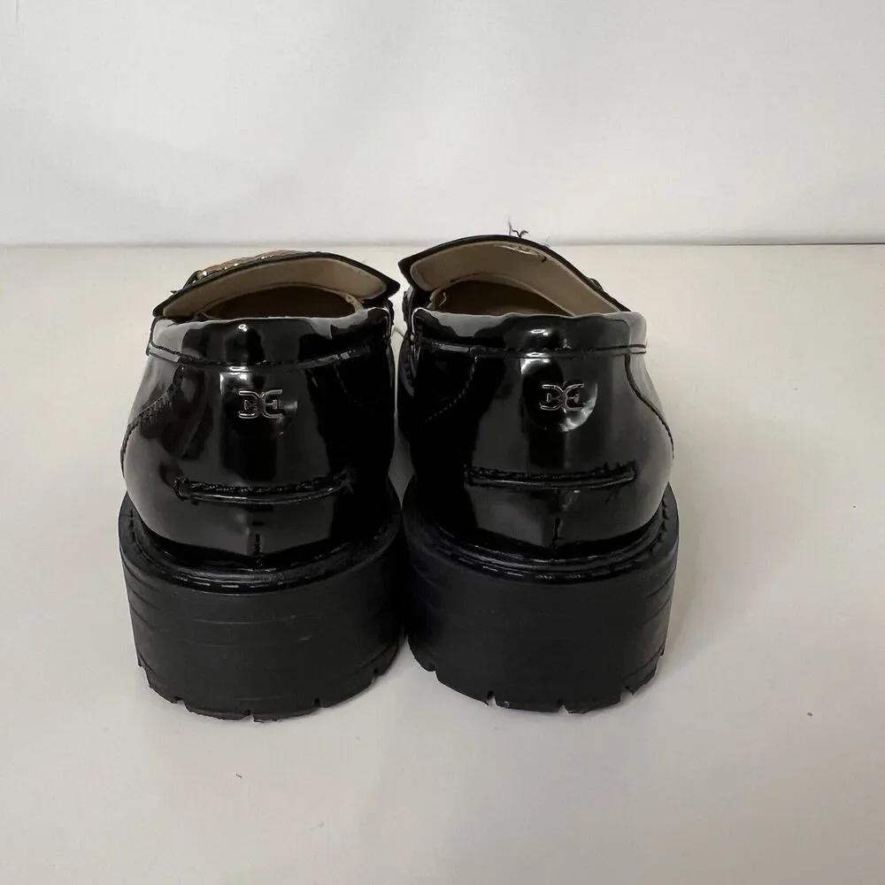 Sam Edelman Teo Girls Black Slip On Platform Loafers Size 12M